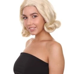 HPO Mad Men January Jones Wig | Blond Fancy Cosplay Halloween Wig | Premium Breathable Capless Cap