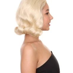 HPO Mad Men January Jones Wig | Blond Fancy Cosplay Halloween Wig | Premium Breathable Capless Cap