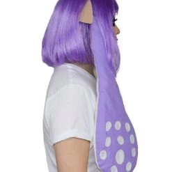 HPO Womens Inkling Girl Wig And Ears With Mask Set | Video Game Wigs | Premium Breathable Capless Cap