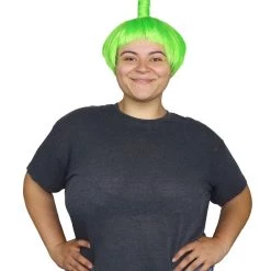 HPO Animation Creature Mens Wig | Green Sexy Cosplay Party Halloween Wig | Premium Breathable Capless Cap Women's