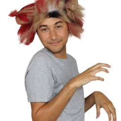 HPO Musical Tri-Color Unisex Wig | Super Size Furry Animal Character Cosplay Halloween Wig | Premium Breathable Capless Cap Women's