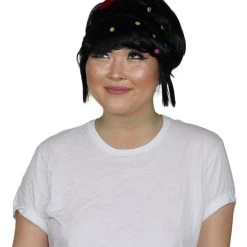 HPO Women's Womens Candy Girl Wig | Black TV/Movie Wigs | Premium Breathable Capless Cap