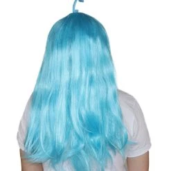 HPO Women's Womens Aliens Wig With Antennae | Blue TV/Movie Wigs | Premium Breathable Capless Cap