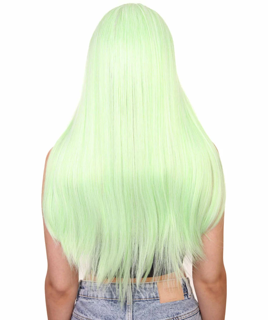 HPO Celebrity Womens Wig | Ombre Green Long Wig | Premium Breathable Capless Cap Men's 4 HPO Celebrity Womens Wig | Ombre Green Long Wig | Premium Breathable Capless Cap Men's