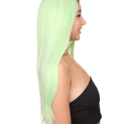 HPO Celebrity Womens Wig | Ombre Green Long Wig | Premium Breathable Capless Cap Men's 13 HPO Celebrity Womens Wig | Ombre Green Long Wig | Premium Breathable Capless Cap Men's
