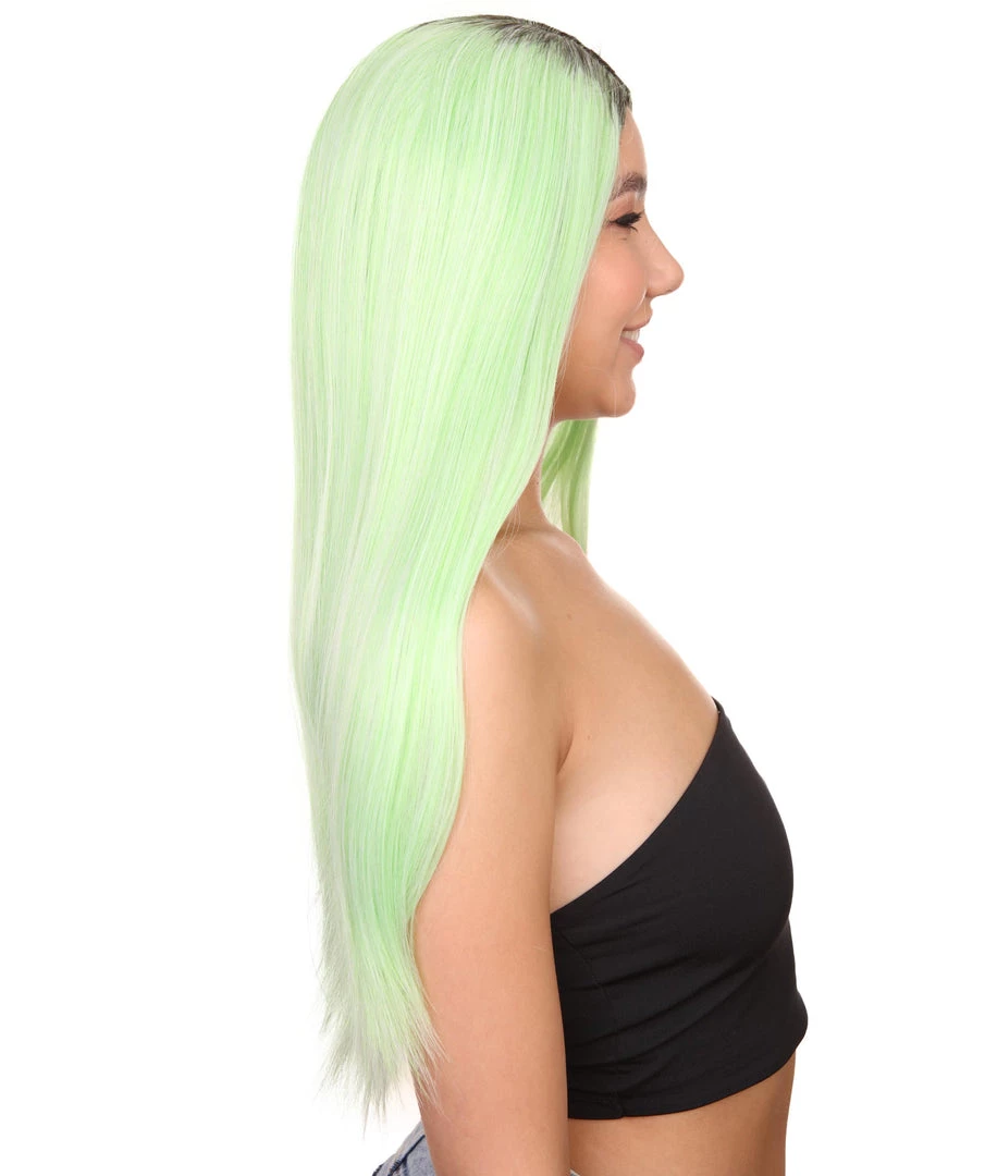 HPO Celebrity Womens Wig | Ombre Green Long Wig | Premium Breathable Capless Cap Men's 5 HPO Celebrity Womens Wig | Ombre Green Long Wig | Premium Breathable Capless Cap Men's