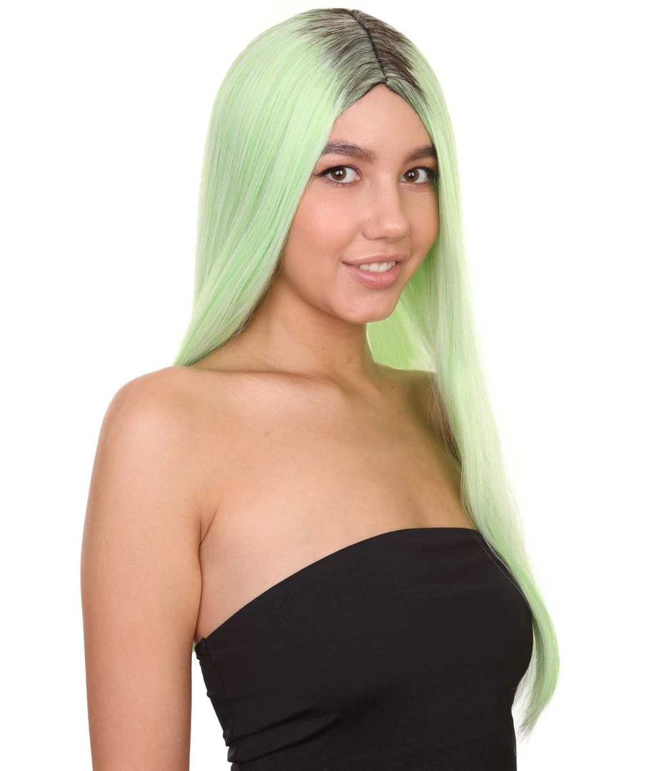 HPO Celebrity Womens Wig | Ombre Green Long Wig | Premium Breathable Capless Cap Men's 6 HPO Celebrity Womens Wig | Ombre Green Long Wig | Premium Breathable Capless Cap Men's