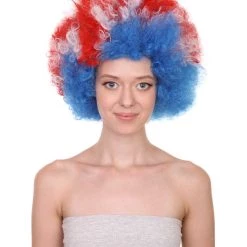 FLAGWIGS Iceland Flag Sport Afro Halloween Wig Women's