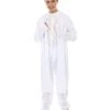 HPO Adult Men's Chinese Traditional Martial Arts Kung Fu Uniform Costume | White Cosplay Costume