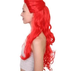 HPO Poison Womens Wig | Long Red Cosplay Wig | Premium Breathable Capless Cap Men's 11 HPO Poison Womens Wig | Long Red Cosplay Wig | Premium Breathable Capless Cap Men's