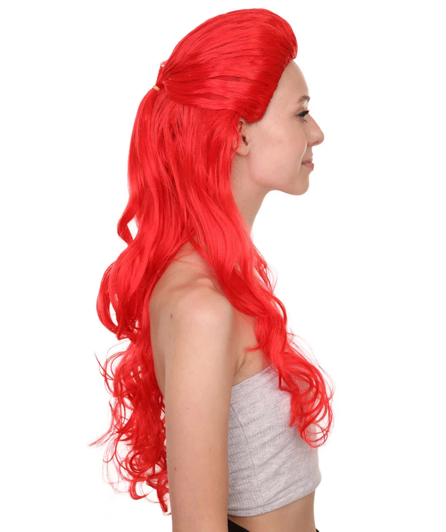 HPO Poison Womens Wig | Long Red Cosplay Wig | Premium Breathable Capless Cap Men's 5 HPO Poison Womens Wig | Long Red Cosplay Wig | Premium Breathable Capless Cap Men's