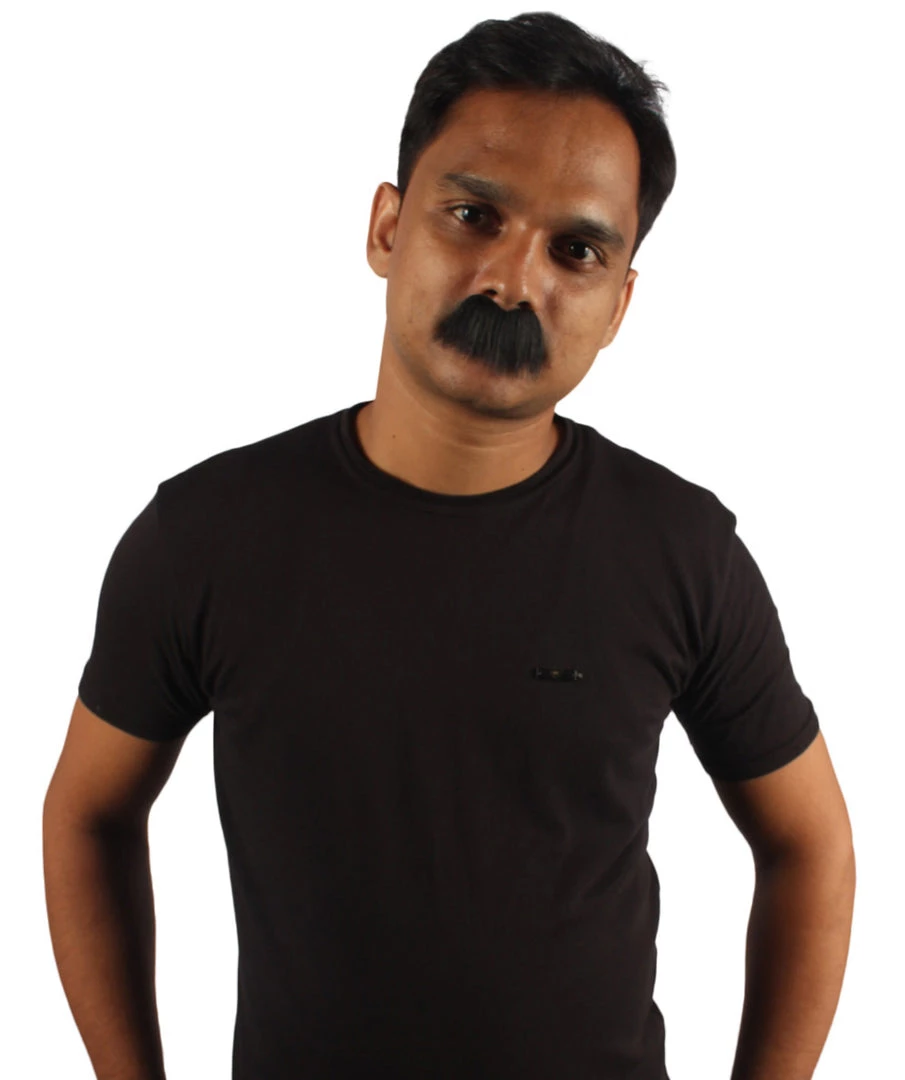 HPO Men's Mens Short Fluffy Black Marx Bros Mustache - Stage Ready Mustache Perfect For Cosplay, Drag, And Performance 1 HPO Men's Mens Short Fluffy Black Marx Bros Mustache - Stage Ready Mustache Perfect For Cosplay, Drag, And Performance