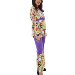 HPO Adult Women's Hippie 3Pc Costume | Multi Color Halloween Costume