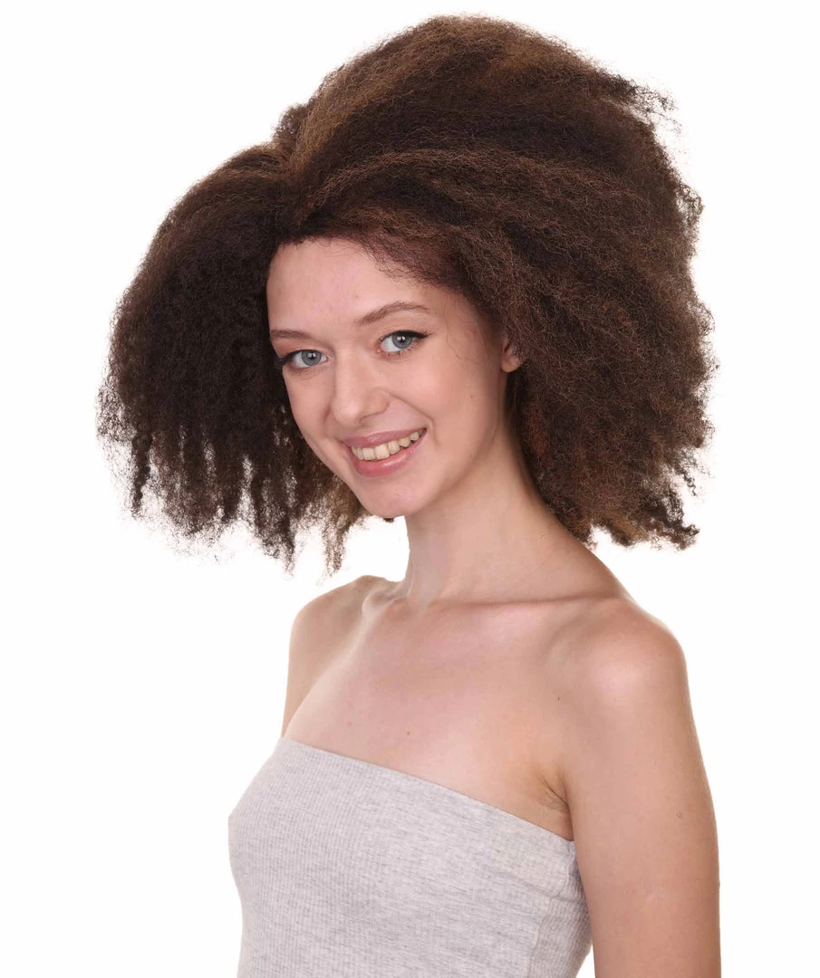 HPO Short Afro Kinky Curly Unisex Wig | Party Ready Fancy Cosplay Halloween Wig | Premium Breathable Capless Cap Women's 2 HPO Short Afro Kinky Curly Unisex Wig | Party Ready Fancy Cosplay Halloween Wig | Premium Breathable Capless Cap Women's