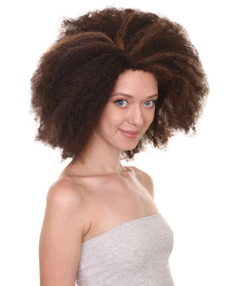 HPO Short Afro Kinky Curly Unisex Wig | Party Ready Fancy Cosplay Halloween Wig | Premium Breathable Capless Cap Women's 6 HPO Short Afro Kinky Curly Unisex Wig | Party Ready Fancy Cosplay Halloween Wig | Premium Breathable Capless Cap Women's