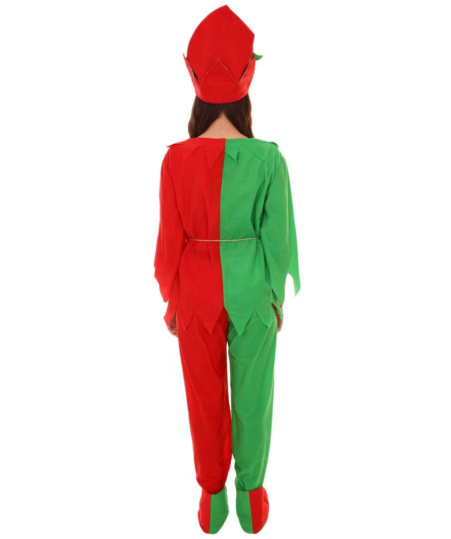 HPO Adult Women's Ladies' Elf Xmas Costume | Red And Green Halloween Costume 5 HPO Adult Women's Ladies' Elf Xmas Costume | Red And Green Halloween Costume