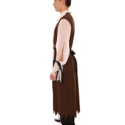 HPO Adult Men's Pirate Captain Assymetrical Layered Costume | Multi Color Halloween Costume