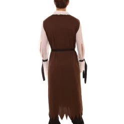 HPO Adult Men's Pirate Captain Assymetrical Layered Costume | Multi Color Halloween Costume