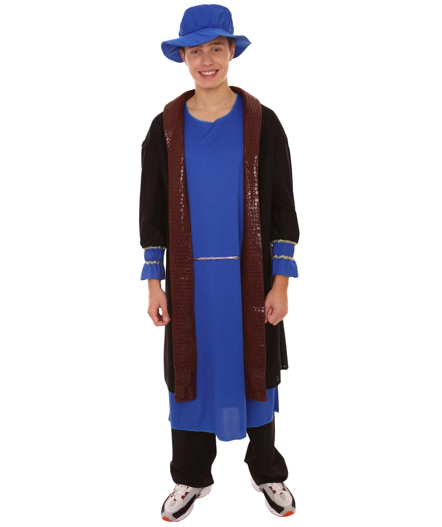 HPO Adult Men's Leonardo Da Vinci Painter Artitst Costume | Blue Cosplay Costume 2 HPO Adult Men's Leonardo Da Vinci Painter Artitst Costume | Blue Cosplay Costume