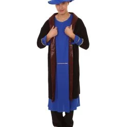 HPO Adult Men's Leonardo Da Vinci Painter Artitst Costume | Blue Cosplay Costume