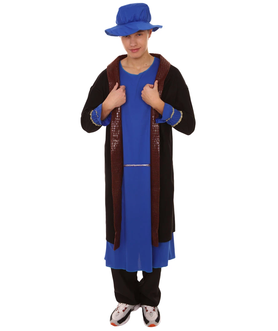 HPO Adult Men's Leonardo Da Vinci Painter Artitst Costume | Blue Cosplay Costume 1 HPO Adult Men's Leonardo Da Vinci Painter Artitst Costume | Blue Cosplay Costume