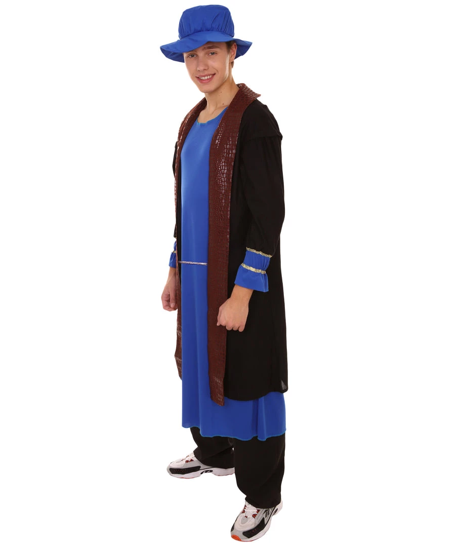 HPO Adult Men's Leonardo Da Vinci Painter Artitst Costume | Blue Cosplay Costume 3 HPO Adult Men's Leonardo Da Vinci Painter Artitst Costume | Blue Cosplay Costume