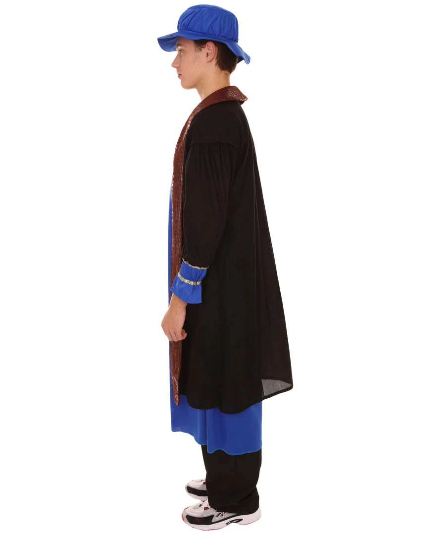 HPO Adult Men's Leonardo Da Vinci Painter Artitst Costume | Blue Cosplay Costume 4 HPO Adult Men's Leonardo Da Vinci Painter Artitst Costume | Blue Cosplay Costume