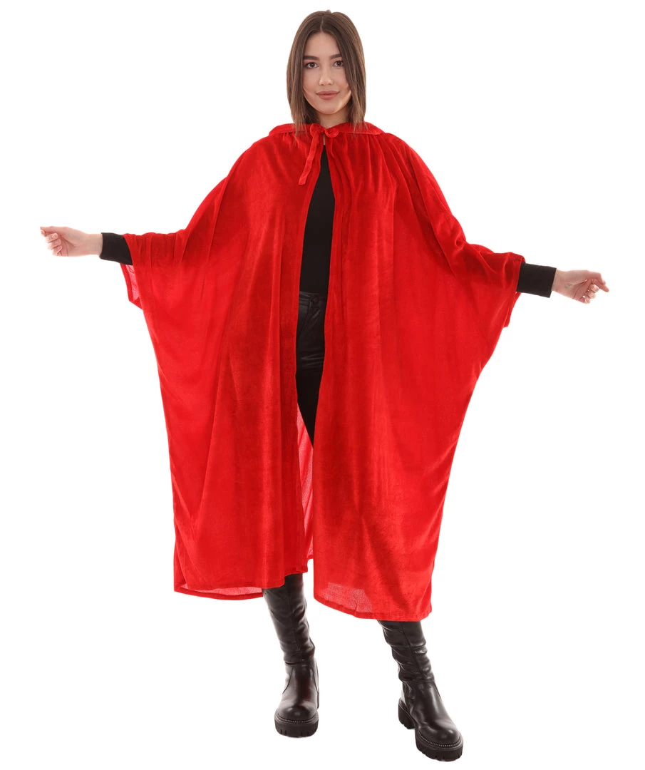 HPO Adult Women's Hooded Robe Cape Costume | Red Halloween Costume 1 HPO Adult Women's Hooded Robe Cape Costume | Red Halloween Costume