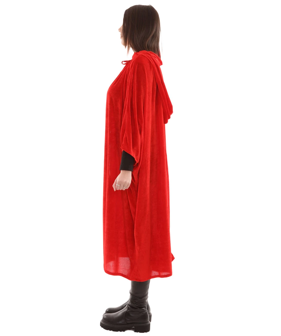 HPO Adult Women's Hooded Robe Cape Costume | Red Halloween Costume 3 HPO Adult Women's Hooded Robe Cape Costume | Red Halloween Costume
