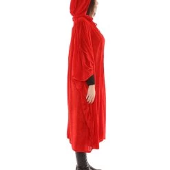 HPO Adult Women's Hooded Robe Cape Costume | Red Halloween Costume 11 HPO Adult Women's Hooded Robe Cape Costume | Red Halloween Costume