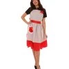 HPO Adult Women's 50's Housewife 4 Pc Historical Costume | Multi Color Cosplay Costume
