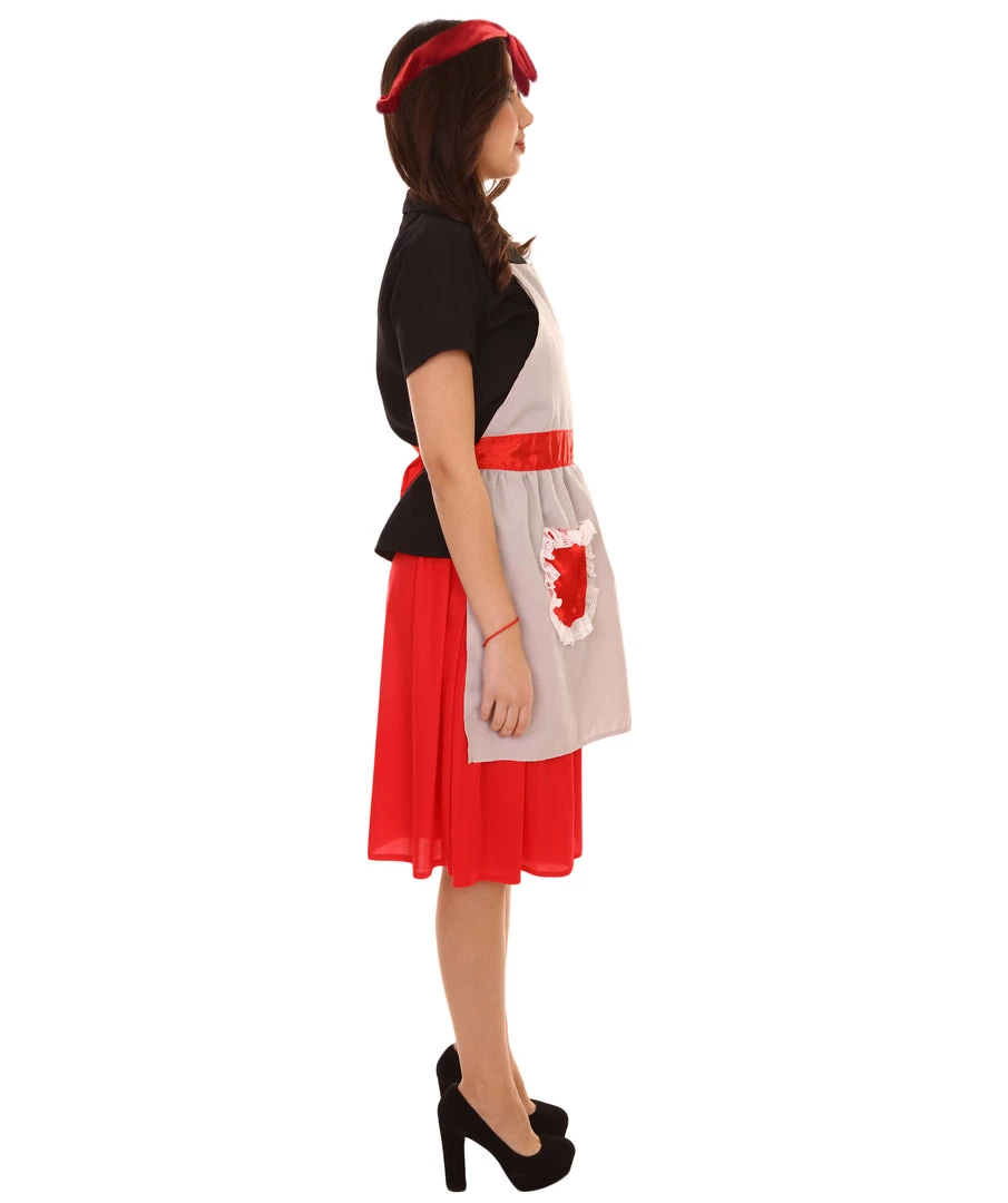 HPO Adult Women's 50's Housewife 4 Pc Historical Costume | Multi Color Cosplay Costume 6 HPO Adult Women's 50's Housewife 4 Pc Historical Costume | Multi Color Cosplay Costume