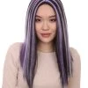 HPO Women's Crimped Witch Womens Wig | Long Straight Horror Wig | Premium Breathable Capless Cap