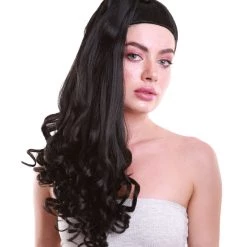 HPO Womens TV Movie Character Wig | Black Wigs | Premium Breathable Capless Cap