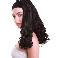 HPO Womens TV Movie Character Wig | Black Wigs | Premium Breathable Capless Cap