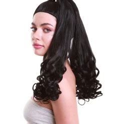 HPO Womens TV Movie Character Wig | Black Wigs | Premium Breathable Capless Cap