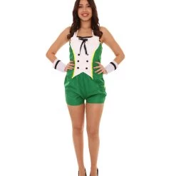 HPO Adult Women's Darlin Leprechaun Costume | Green Halloween Costume