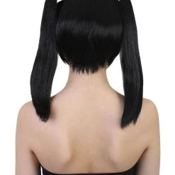 HPO Japanese Anime School Idol Womens Wig | Black Cartoon Ponytail Asian Wig | Premium Breathable Capless Cap Men's 14 HPO Japanese Anime School Idol Womens Wig | Black Cartoon Ponytail Asian Wig | Premium Breathable Capless Cap Men's