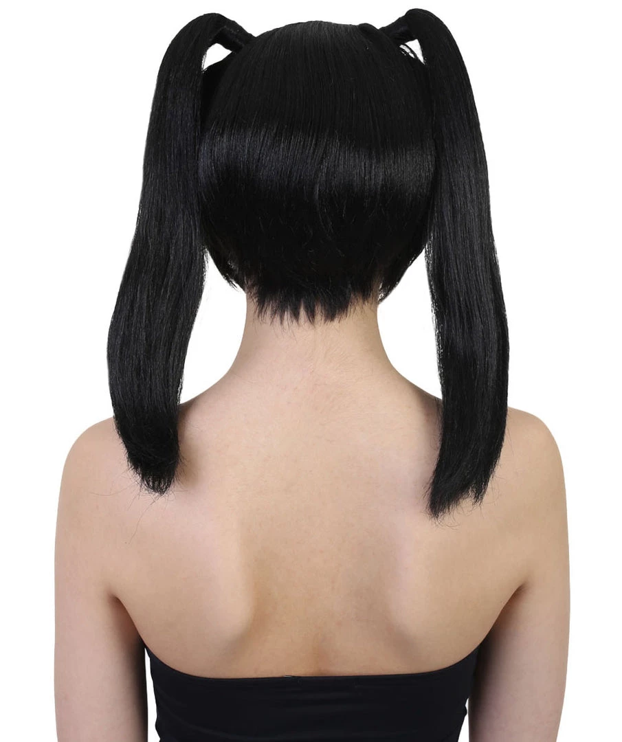 HPO Japanese Anime School Idol Womens Wig | Black Cartoon Ponytail Asian Wig | Premium Breathable Capless Cap Men's 5 HPO Japanese Anime School Idol Womens Wig | Black Cartoon Ponytail Asian Wig | Premium Breathable Capless Cap Men's