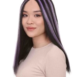 HPO Women's Crimped Witch Womens Wig | Long Straight Horror Wig | Premium Breathable Capless Cap