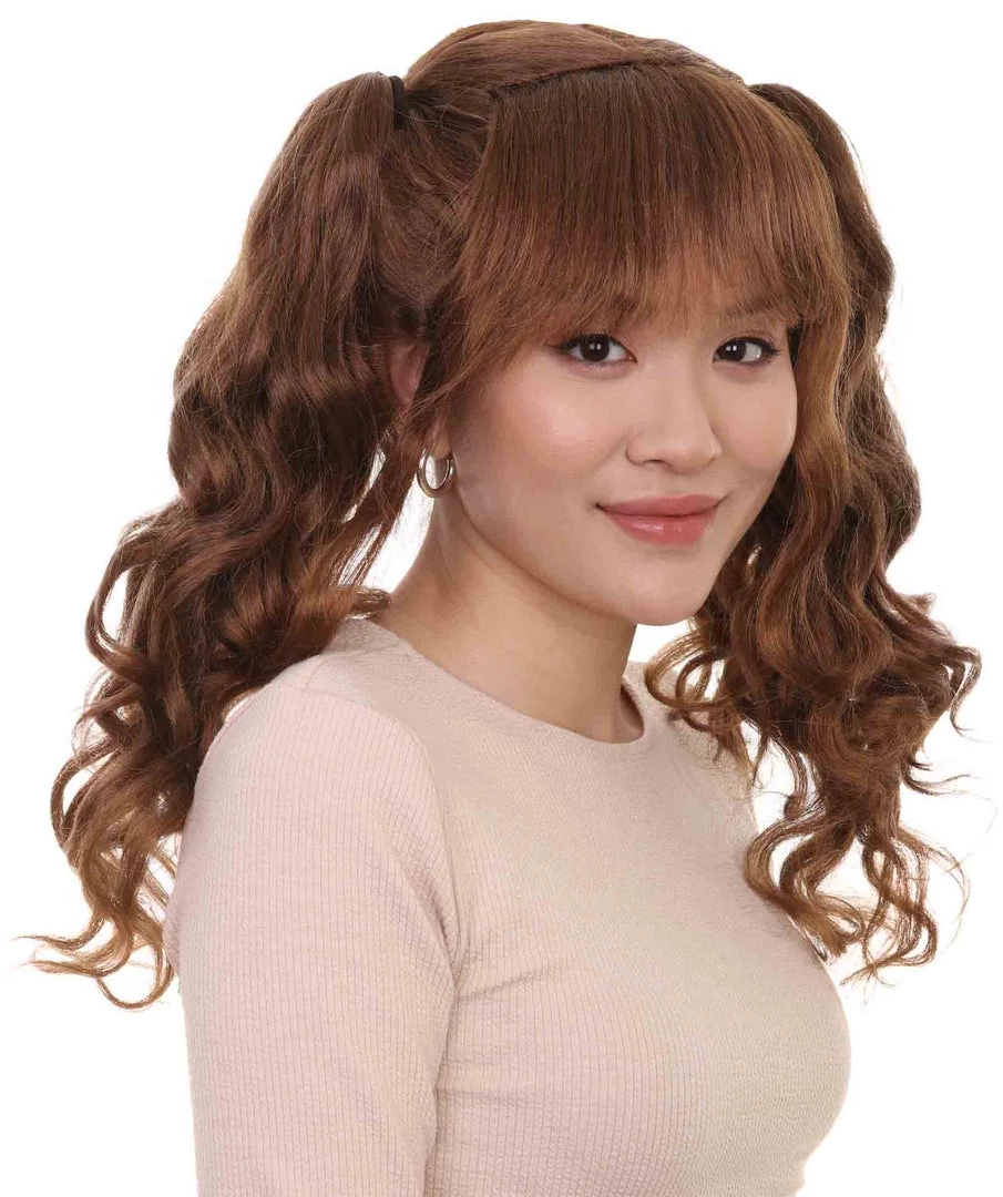 HPO Women's Lolita Ponytail Brown Womens Wig | Long Brown Ponitail Curly Wig | Premium Breathable Capless Cap 6 HPO Women's Lolita Ponytail Brown Womens Wig | Long Brown Ponitail Curly Wig | Premium Breathable Capless Cap