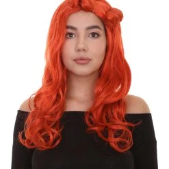 HPO Orange Monster Womens Wig | Character Cosplay Halloween Wig | Premium Breathable Capless Cap