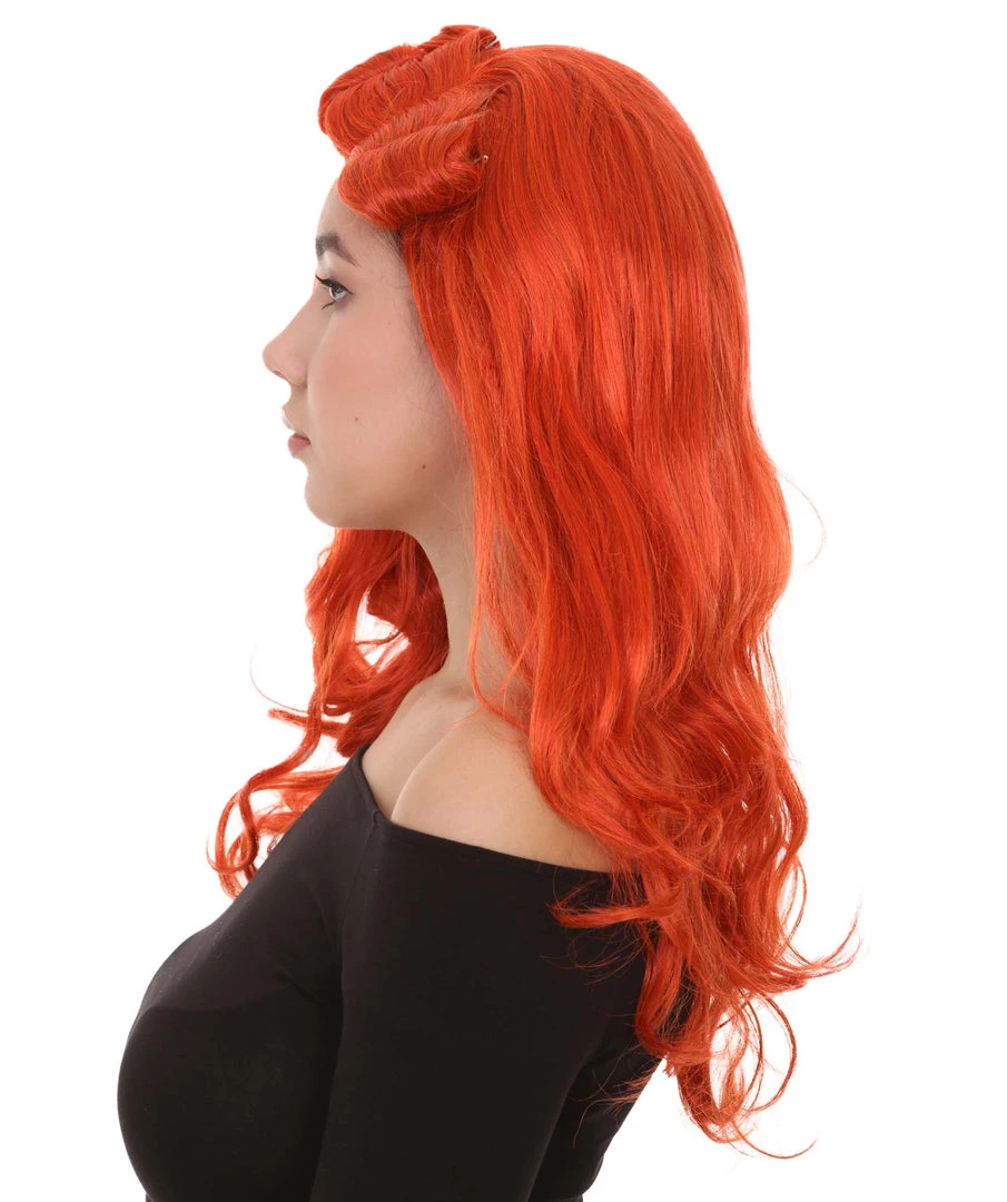 HPO Orange Monster Womens Wig | Character Cosplay Halloween Wig | Premium Breathable Capless Cap 4 HPO Orange Monster Womens Wig | Character Cosplay Halloween Wig | Premium Breathable Capless Cap