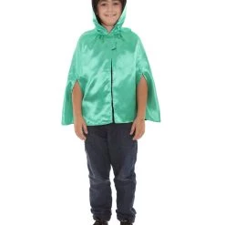 HPO Child's Reversible Hooded Short Cape Costume | Multiple Color Option Halloween Costume