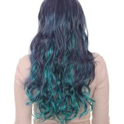 HPO Blended Two-Tone Long Wavy Womens Wig | Long Curly Cosplay Halloween Wig | Premium Breathable Capless Cap 12 HPO Blended Two-Tone Long Wavy Womens Wig | Long Curly Cosplay Halloween Wig | Premium Breathable Capless Cap