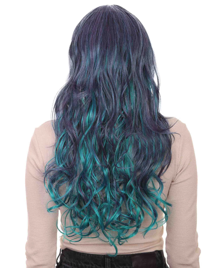 HPO Blended Two-Tone Long Wavy Womens Wig | Long Curly Cosplay Halloween Wig | Premium Breathable Capless Cap 4 HPO Blended Two-Tone Long Wavy Womens Wig | Long Curly Cosplay Halloween Wig | Premium Breathable Capless Cap