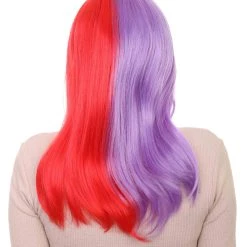 HPO Two-tone Purple Red Bob Womens Wig | Sexy Cosplay Party Halloween Wig | Premium Breathable Capless Cap Women's 12 HPO Two-tone Purple Red Bob Womens Wig | Sexy Cosplay Party Halloween Wig | Premium Breathable Capless Cap Women's