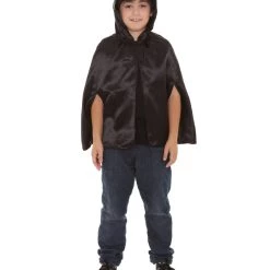 HPO Child's Reversible Hooded Short Cape Costume | Multiple Color Option Halloween Costume