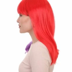 HPO Two-tone Purple Red Bob Womens Wig | Sexy Cosplay Party Halloween Wig | Premium Breathable Capless Cap Women's 11 HPO Two-tone Purple Red Bob Womens Wig | Sexy Cosplay Party Halloween Wig | Premium Breathable Capless Cap Women's