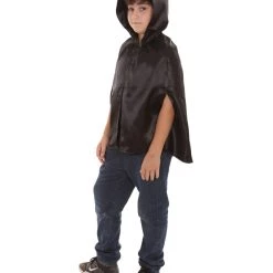 HPO Child's Reversible Hooded Short Cape Costume | Multiple Color Option Halloween Costume